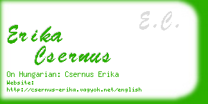 erika csernus business card